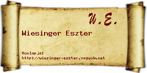 Wiesinger Eszter névjegykártya